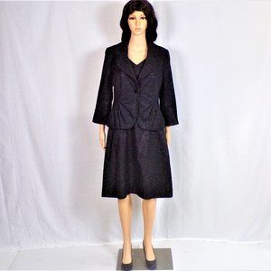 NINA COLE size 6 black suit dress & jacket